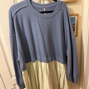 Free People Eleanor Denim Sweatshirt